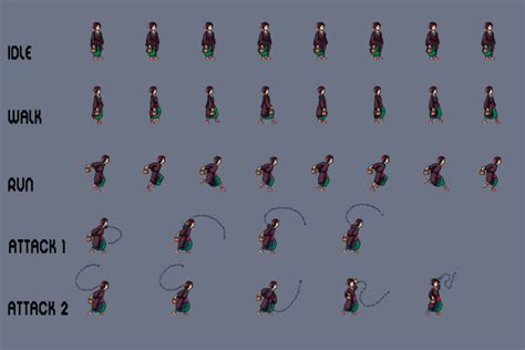 Create Pixel Art 2d Game Character Sprite Sheet For G - vrogue.co