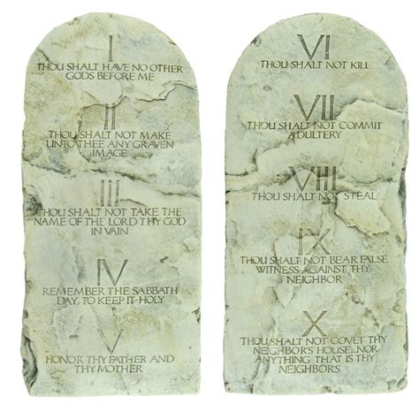 10 Ten Commandments Tablets Cast Stone Tablet Set Christian Gift Home Wall Decor - Walmart.com ...