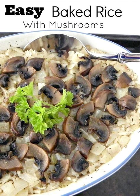 Easy Baked Rice with Mushrooms