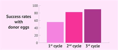 Cumulative success rates per donor-egg cycle