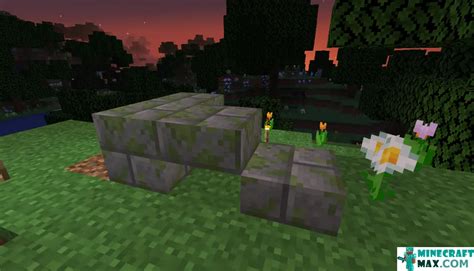 How to make Mossy Stone Brick Slab in Minecraft | Minecraft-Max.com