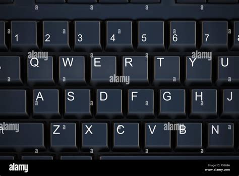 Qwerty keyboard keys. 3d render Stock Photo - Alamy