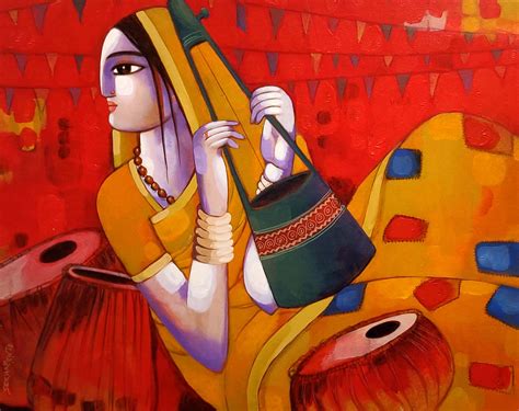 Buy Baul-2 Painting with Acrylic on Canvas by Aninda Adhikary ...