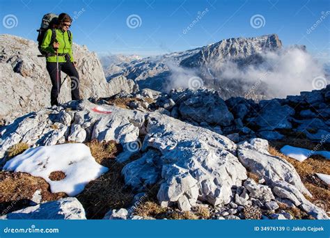 Autumn mountain hiking stock image. Image of outdoor - 34976139