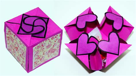 DIY paper crafts idea - Gift box sealed with hearts - a smart way to present your gift. Julia DIY