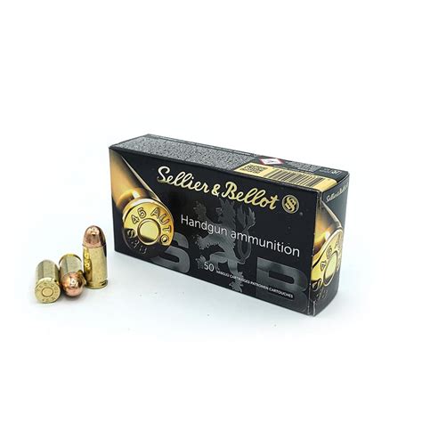 Sellier & Bellot - 45 ACP - 230 Grain - FMJ - 50 Rounds - $23.95 | gun ...