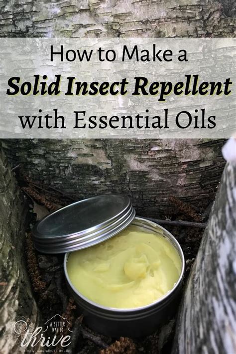 How to Make a Homemade Solid Insect Repellent with Essential Oils