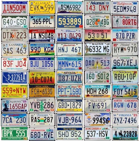 ALL 50 United States LICENSE PLATES - PREMIUM LOT TAGS - Colorful Graphics | eBay