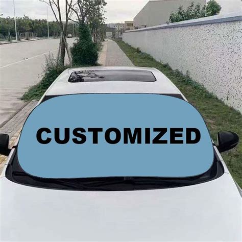 Custom Car Sun Shade – Personalized Photo Windshield Sunshade, Logo, I ...