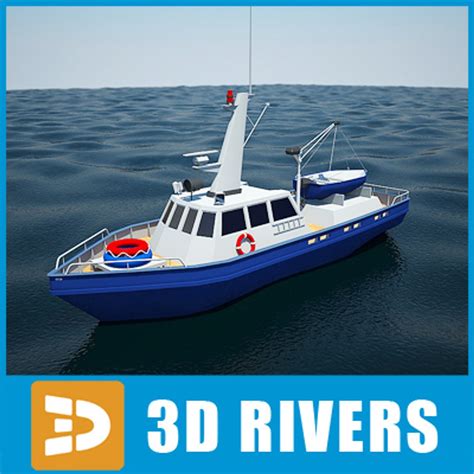 Police Ship Boat 3d Model