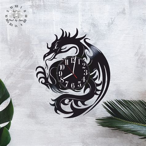 Dragon Vinyl Clock Wall Clock Home Decoration Modern Vinyl | Etsy