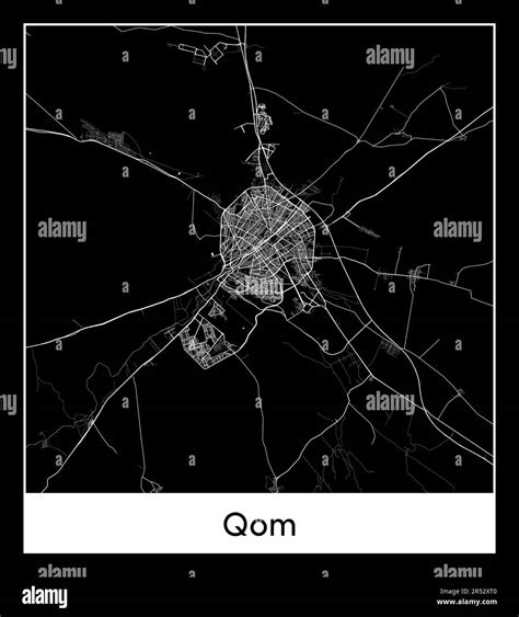 Minimal city map of Qom (Iran Asia)Minimal city map of Qom (Iran Asia Stock Vector Image & Art ...