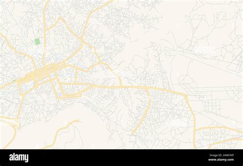 Printable street map of Lubango, Angola. Map template for business use ...