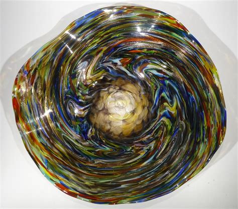 Hand Blown Glass Platter, Wall Mounted Hanging Glass Art, End of Day ...