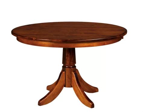 IN STOCK - Amish Round Pedestal Dining Table Solid Wood Traditional 42", 2 leaf $1,799.00 - PicClick