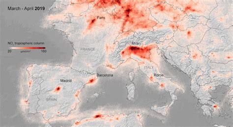 ESA - NO2 concentrations over France