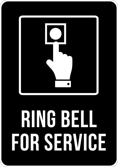 Ring Bell For Service Sign