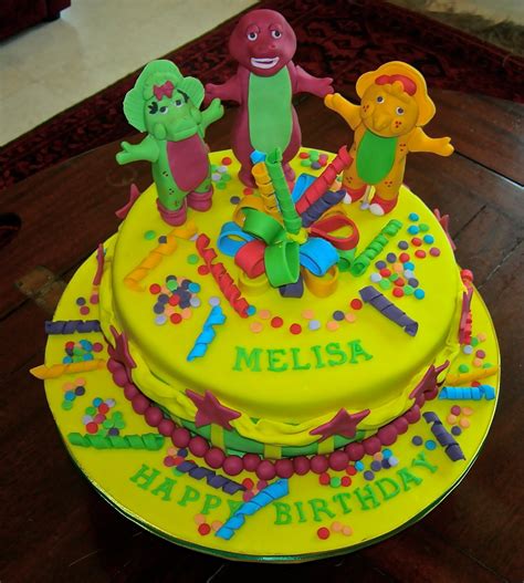 -: BARNEY AND FRIENDS CAKE