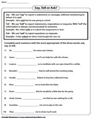 reported speech english esl worksheets for distance learning and physical classrooms - reported ...