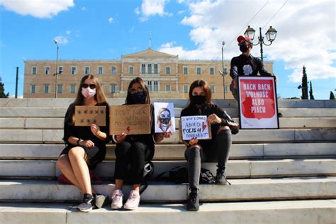 Sit-In Demonstration at Syntagma Square in Support of the Women of Poland