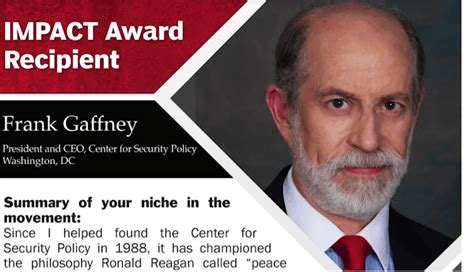 Frank Gaffney Honored with United in Purpose Impact Award - Center for ...