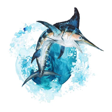 Blue Marlin Paintings | Prints, Framed Prints And Multi Panel Art