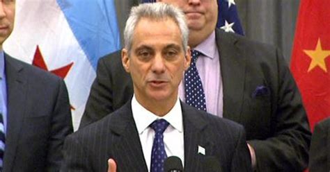 Mayor Emanuel Emerges To Take Reporters' Questions - CBS Chicago