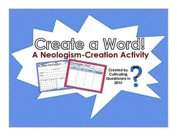 Create a Word!: Neologism Creation Activity (Great for Poetry!) | Creation activities, Words ...