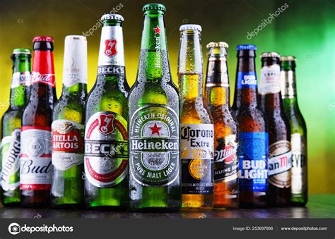 Bottles of famous global beer brands — Stock Editorial Photo ...