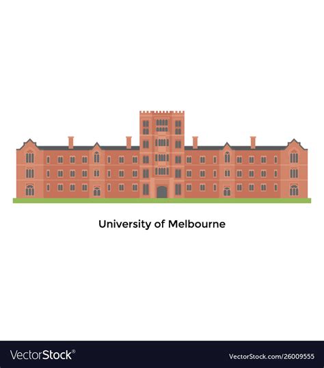 University melbourne Royalty Free Vector Image