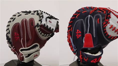 44 Pro Custom Catchers Mitt Velcro vs Traditional Wrist - YouTube