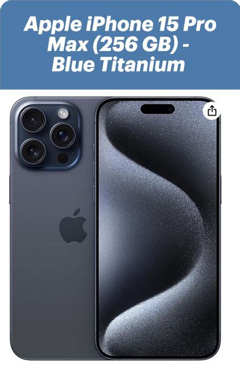 Apple iPhone 15 Pro Max (256 GB) - Blue Titanium | Blue titanium ...