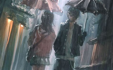 Couple Anime Paysage de pluie, Instagram Fond d'écran HD | Pxfuel
