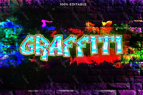 Graffiti Font Style Effect | Photoshop PREMIUM PSD File