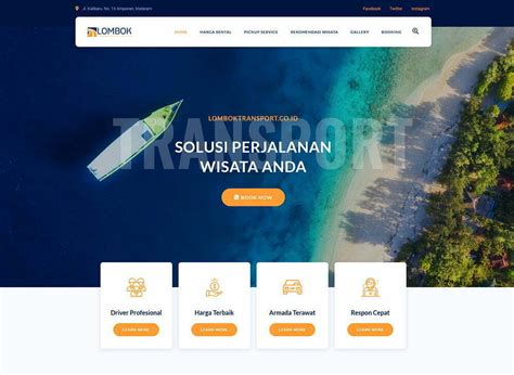 1 Contoh Desain Web Travel Untuk Jasa Transportasi Keren