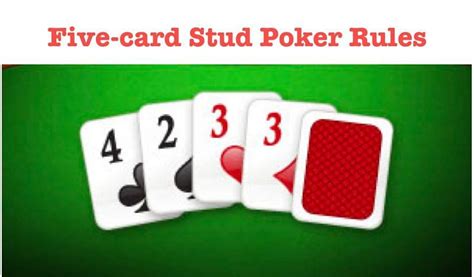 Five Card Stud Poker Rules | How to Play 5 Card Stud Poker