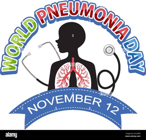 World Pneumonia Day Logo Design illustration Stock Vector Image & Art ...