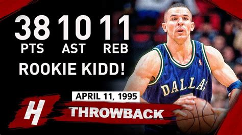 Rookie Jason Kidd COLD Full Highlights vs Rockets 1995.04.11 - 38 Pts ...