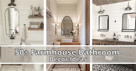 50+ Farmhouse Bathroom Decor Ideas You Will LOVE - NP