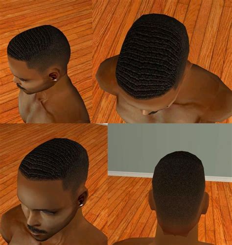 Mod The Sims - " JayUrban's Fade With Waves for Da Brothas " | Sims hair, Sims 4 curly hair ...