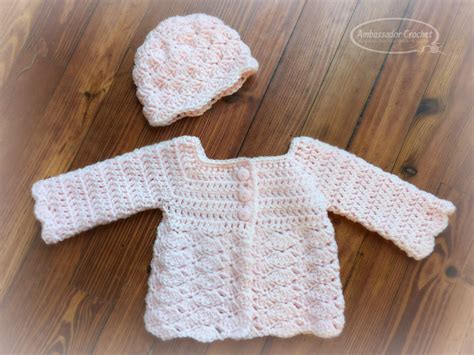 Shells Baby Sweater Crochet Pattern - Ambassador Crochet