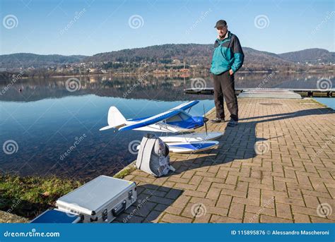 Radio Controlled RC Seaplane Stock Photo - Image of floatplane ...