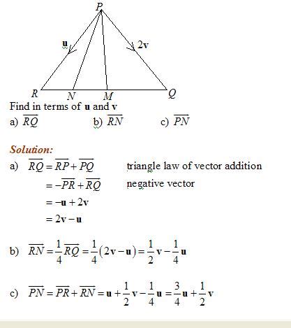 Vector Geometry (solutions, examples, videos)