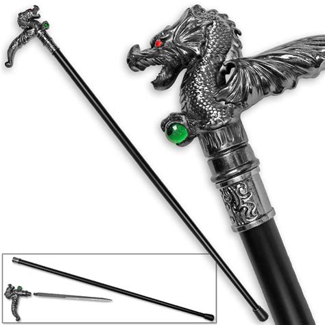 Breath of the Dragon Wild Fighting Cane Sword Steel Shaft - Edge Import