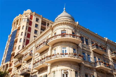 Nizami Street in Baku stock image. Image of square, historic - 101363857