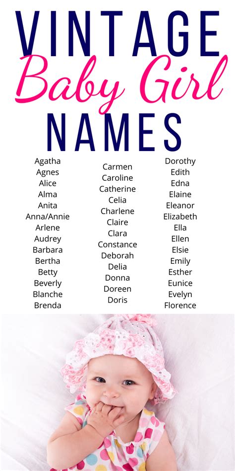 100 old fashioned baby girl names popular uncommon grandma chic – Artofit