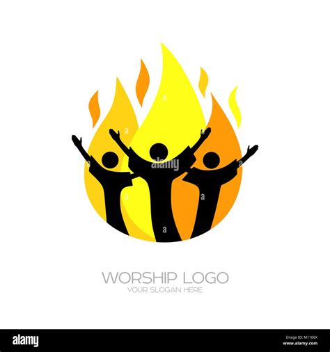 Logo de la musique. Symboles chrétiens. Croyants adorer Jésus-christ ...