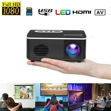 2020 Mini 1080P HD LED Projector HD LCD Video Home Cinema Theater AV HDMI USB (Black) - Walmart ...