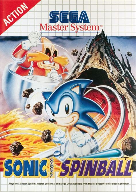 Sonic the Hedgehog: Spinball (1994) SEGA Master System box cover art ...