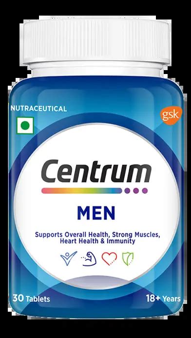 Buy Centrum Multivitamin Tablets for Men with 23 Vitamins & Minerals